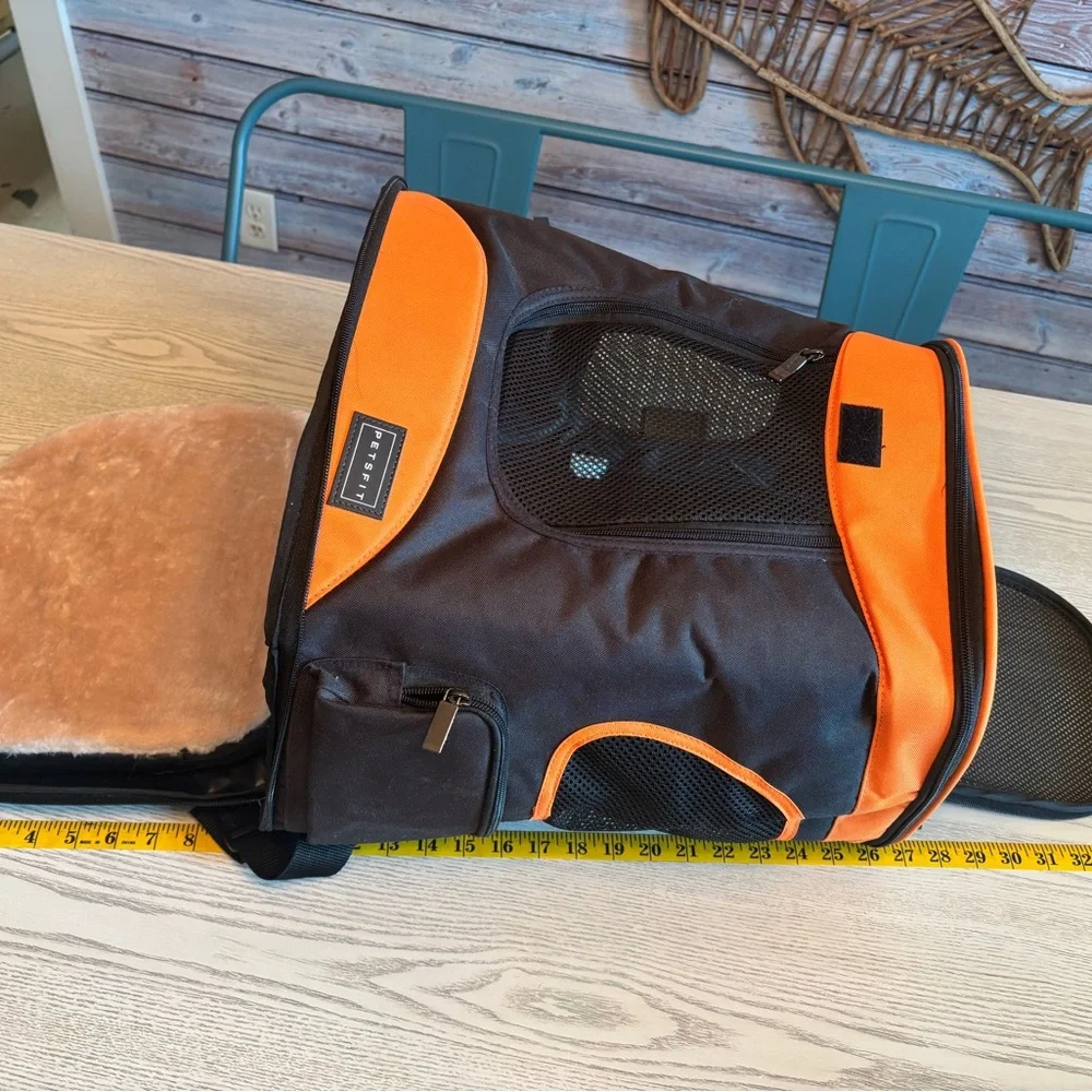 Orange and Black Dog Carrier Backpack